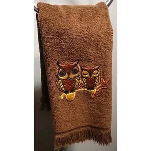 Boho fringe vintage nature hand towel fairy bohemian whimsigoth cotton brown